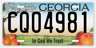 GA license plate CQO4981