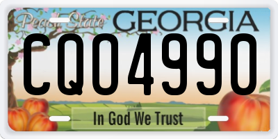 GA license plate CQO4990