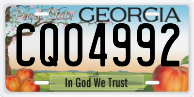 GA license plate CQO4992