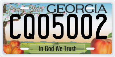 GA license plate CQO5002