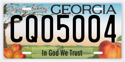 GA license plate CQO5004