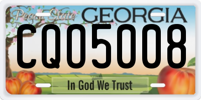 GA license plate CQO5008