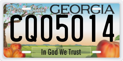 GA license plate CQO5014