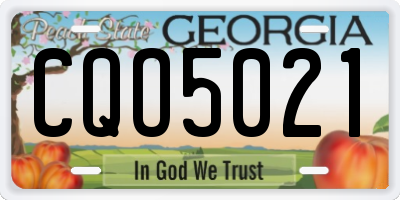 GA license plate CQO5021