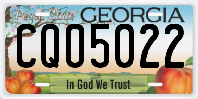 GA license plate CQO5022