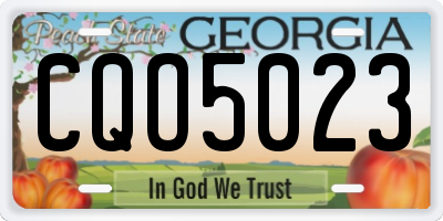GA license plate CQO5023