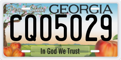 GA license plate CQO5029