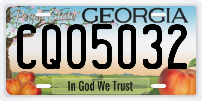 GA license plate CQO5032