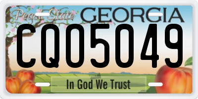 GA license plate CQO5049