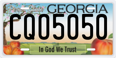 GA license plate CQO5050