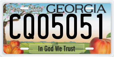 GA license plate CQO5051