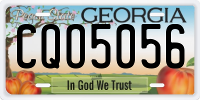 GA license plate CQO5056