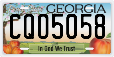 GA license plate CQO5058