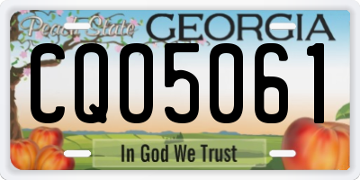 GA license plate CQO5061