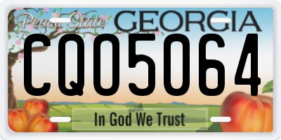 GA license plate CQO5064