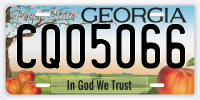 GA license plate CQO5066