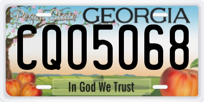 GA license plate CQO5068