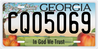 GA license plate CQO5069