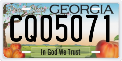 GA license plate CQO5071