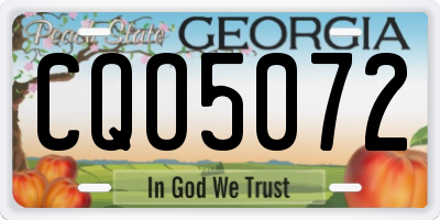 GA license plate CQO5072