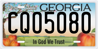 GA license plate CQO5080