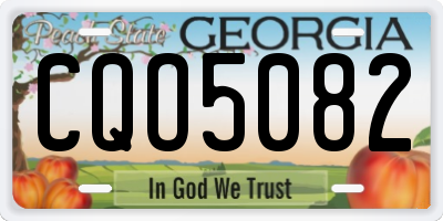 GA license plate CQO5082