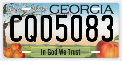 GA license plate CQO5083