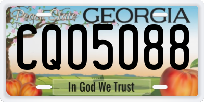 GA license plate CQO5088