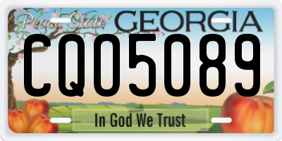 GA license plate CQO5089