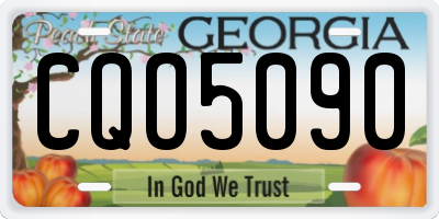 GA license plate CQO5090