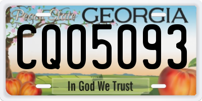 GA license plate CQO5093
