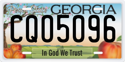 GA license plate CQO5096