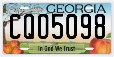 GA license plate CQO5098