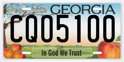 GA license plate CQO5100