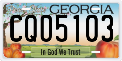 GA license plate CQO5103