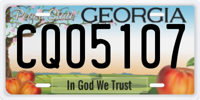 GA license plate CQO5107