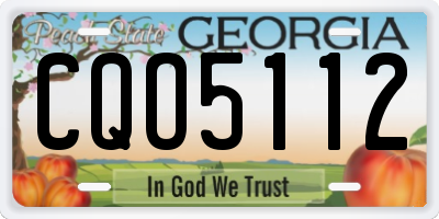 GA license plate CQO5112