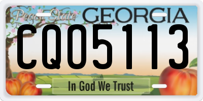 GA license plate CQO5113