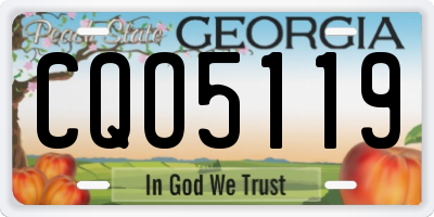 GA license plate CQO5119
