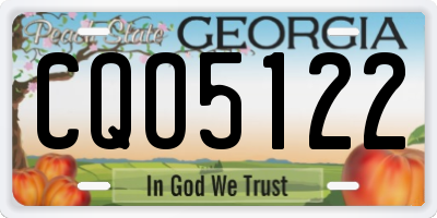 GA license plate CQO5122