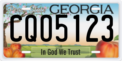 GA license plate CQO5123