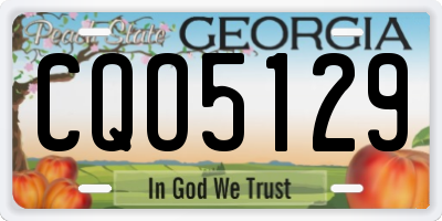 GA license plate CQO5129