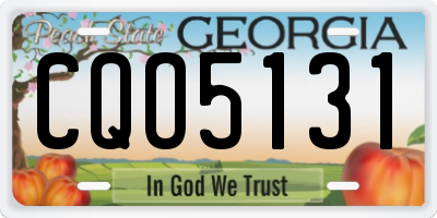GA license plate CQO5131