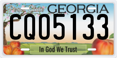 GA license plate CQO5133