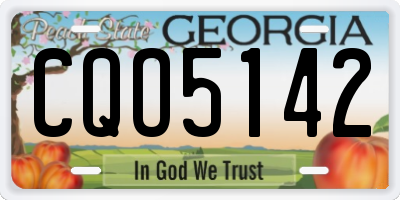 GA license plate CQO5142