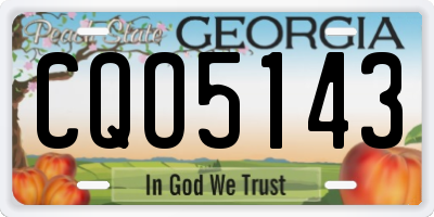 GA license plate CQO5143
