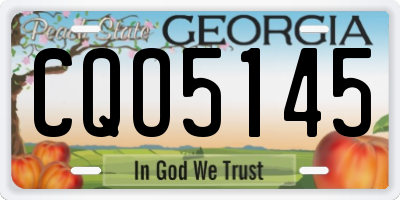 GA license plate CQO5145