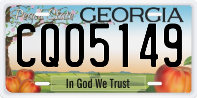 GA license plate CQO5149