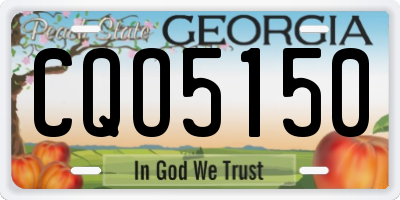 GA license plate CQO5150