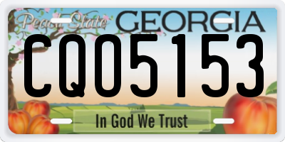 GA license plate CQO5153